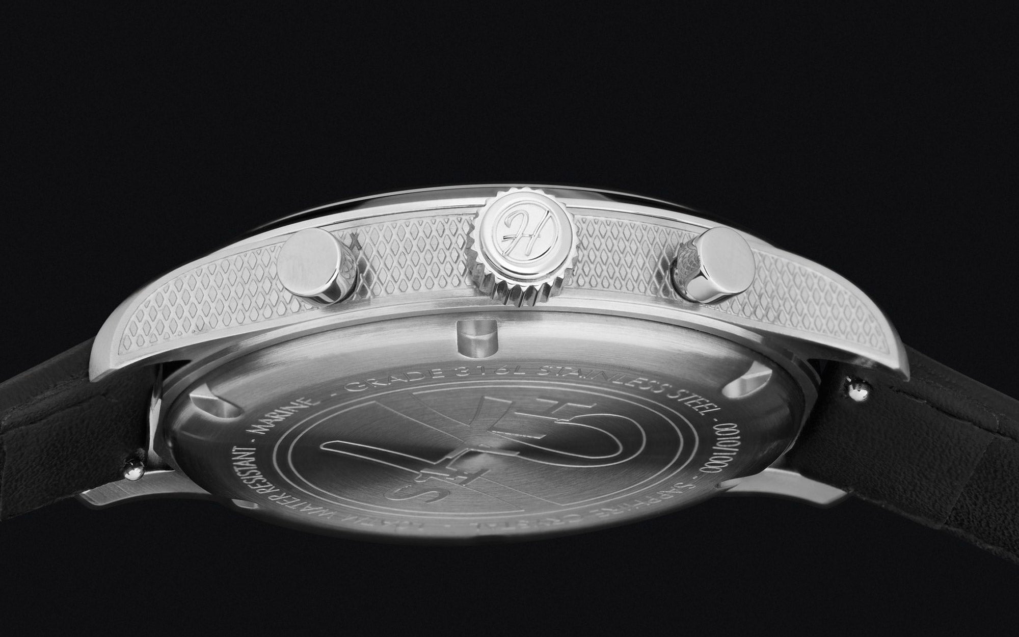 Hilt Chronograph Flank Engraving